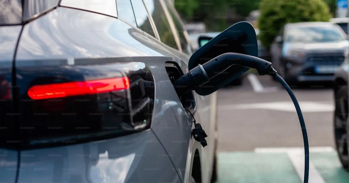 전기차 충전 모습